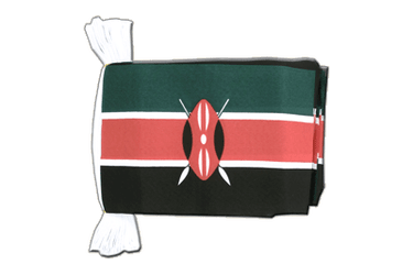 Fahnenkette Kenia - 15 x 22 cm