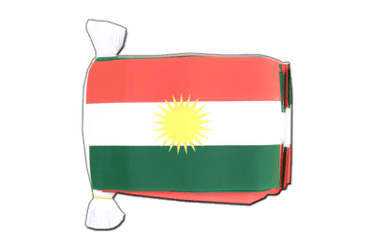 Kurdistan Fahnenkette 15 x 22 cm