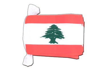 Fahnenkette Libanon - 15 x 22 cm