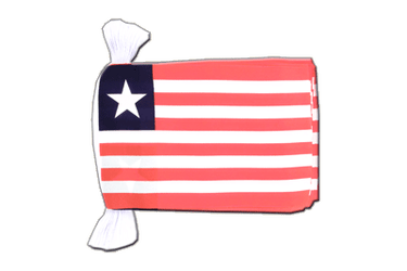 Liberia Fahnenkette 15 x 22 cm