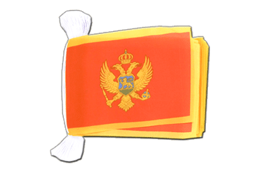 Flag Bunting Montenegro - 6x9", 9 m