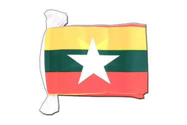 Myanmar new Flag Bunting 6x9", 9 m