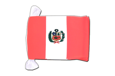 Peru Fahnenkette 15 x 22 cm
