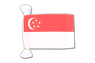 Fahnenkette Singapur - 15 x 22 cm