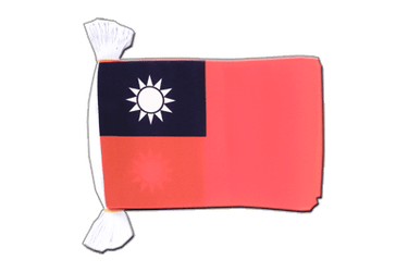 Taiwan Flag Bunting 6x9", 9 m
