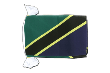 Fahnenkette Tansania - 15 x 22 cm