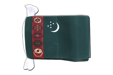 Turkmenistan Fahnenkette 15 x 22 cm
