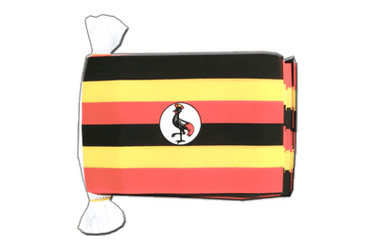 Fahnenkette Uganda - 15 x 22 cm