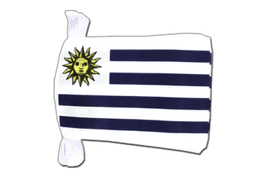 Fahnenkette Uruguay - 15 x 22 cm