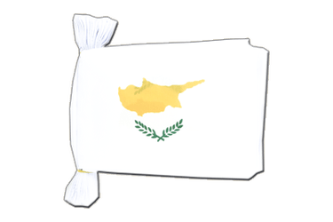 Guirlande fanion Chypre - 15 x 22 cm