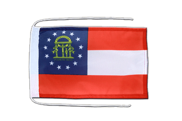 Georgia Flag with ropes 8x12"