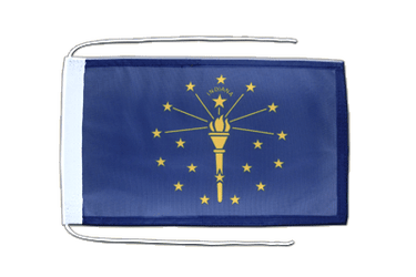 Indiana Flag with ropes 8x12"