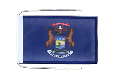 Michigan Flag with ropes 8x12"