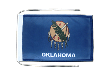 Oklahoma Drapeau avec cordelettes 20 x 30 cm