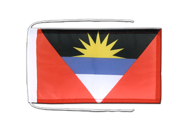 Drapeau avec cordelettes Antigua et Barbuda - 20 x 30 cm