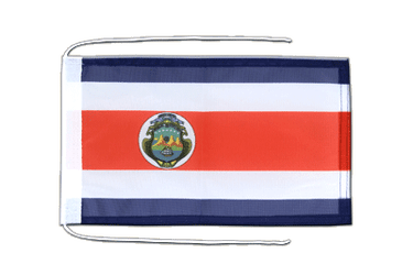 Costa Rica Flag with ropes - 8x12"