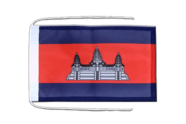 Lot De 50 Petits Drapeaux Du Cambodge à Agiter à La Main - 14x21 Cm - Parfait Pour Fêtes, Défilés Et Décoration