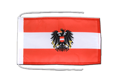 Autriche avec aigle Drapeau avec cordelettes 20 x 30 cm