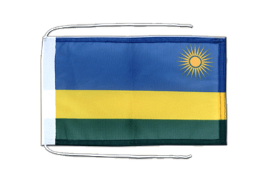 Rwanda Flag with ropes - 8x12"