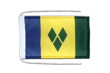 Saint Vincent and the Grenadines Flag with ropes - 8x12"