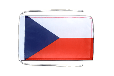 Czech Republic Flag with ropes 8x12"