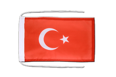 Turquie Drapeau avec cordelettes 20 x 30 cm
