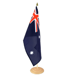 Australie - Grand drapeau de table 30 x 45 cm, bois