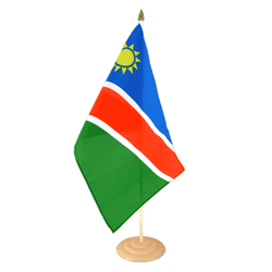 Namibia Large Table Flag 12x18", wooden