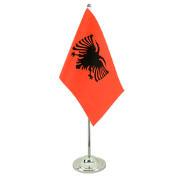 Tischflagge Albanien - 15 x 22 cm Satin