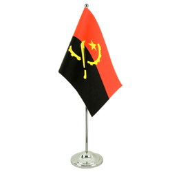 Angola Satin Tischflagge 15 x 22 cm