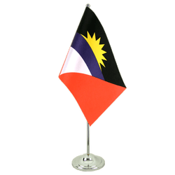 Antigua und Barbuda Satin Tischflagge 15 x 22 cm