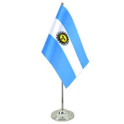 Tischflagge Argentinien - 15 x 22 cm Satin