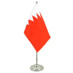 Bahrain Satin Table Flag 6x9"