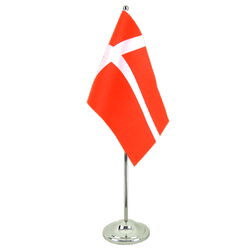 Tischflagge Dänemark - 15 x 22 cm Satin