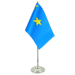 Tischflagge Demokratische Republik Kongo alt - 15 x 22 cm Satin