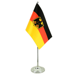Tischflagge Deutschland Dienstflagge - 15 x 22 cm Satin