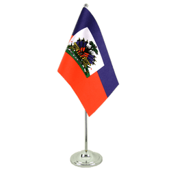 Tischflagge Haiti - 15 x 22 cm Satin