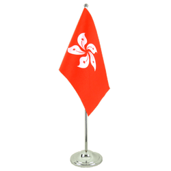 Hong Kong Satin Tischflagge 15 x 22 cm