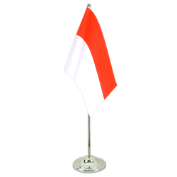 Tischflagge Indonesien - 15 x 22 cm Satin