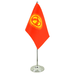 Kyrgyzstan Satin Table Flag 6x9"