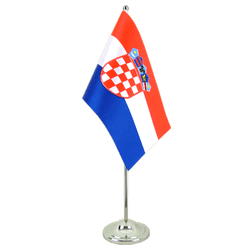 Tischflagge Kroatien - 15 x 22 cm Satin