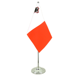Malta Satin Tischflagge 15 x 22 cm