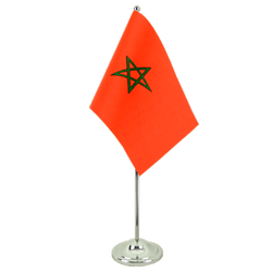 Tischflagge Marokko - 15 x 22 cm Satin