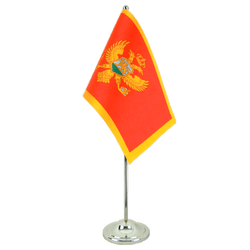 Tischflagge Montenegro - 15 x 22 cm Satin