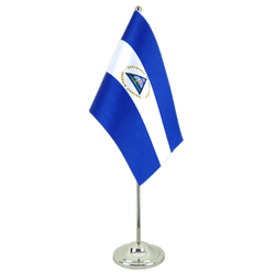 Tischflagge Nicaragua - 15 x 22 cm Satin