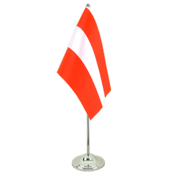 Austria Satin Table Flag 6x9"