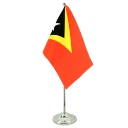 East Timor Satin Table Flag 6x9"