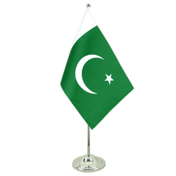 Tischflagge Pakistan - 15 x 22 cm Satin