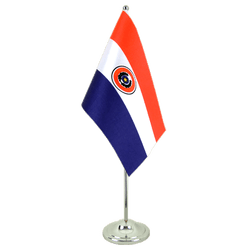 Paraguay Satin Tischflagge 15 x 22 cm