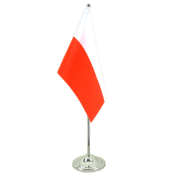 Tischflagge Polen - 15 x 22 cm Satin